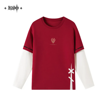 Genshin Impact Yae Miko Theme Impressions Series Patchwork Long-sleeve T-shirt