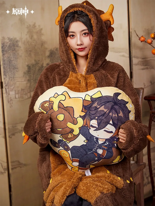Genshin Impact Zhongli Impression Rex Lapis Throw Pillow