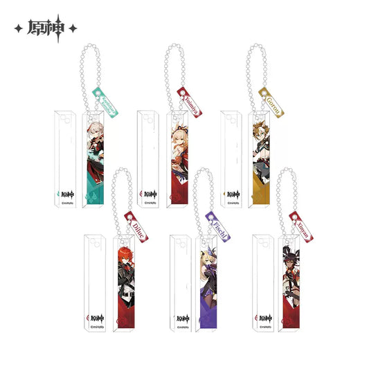 Genshin Impact Offline Store Theme Series - Thick Acrylic Long Keychain